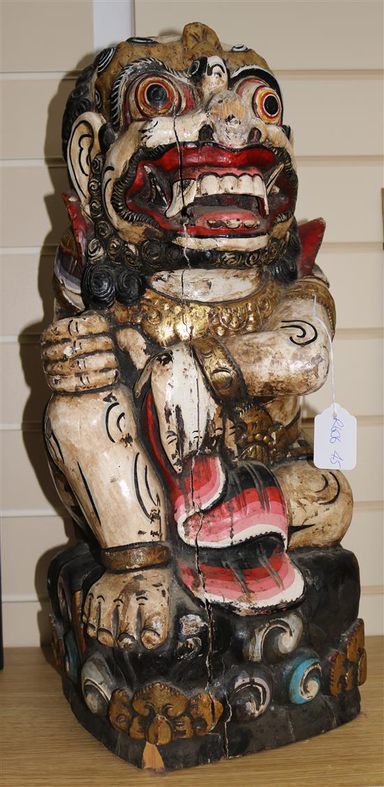 A painted hardwood figure